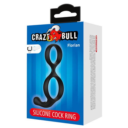 Crazy Bull – Florian: Anel Duplo Ergonômico para Pênis e Testículos com Estimulação Curva e Firmeza Duradoura
