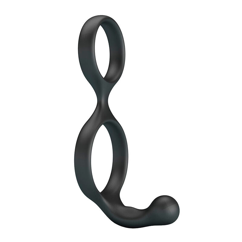 Crazy Bull – Florian: Anel Duplo Ergonômico para Pênis e Testículos com Estimulação Curva e Firmeza Duradoura