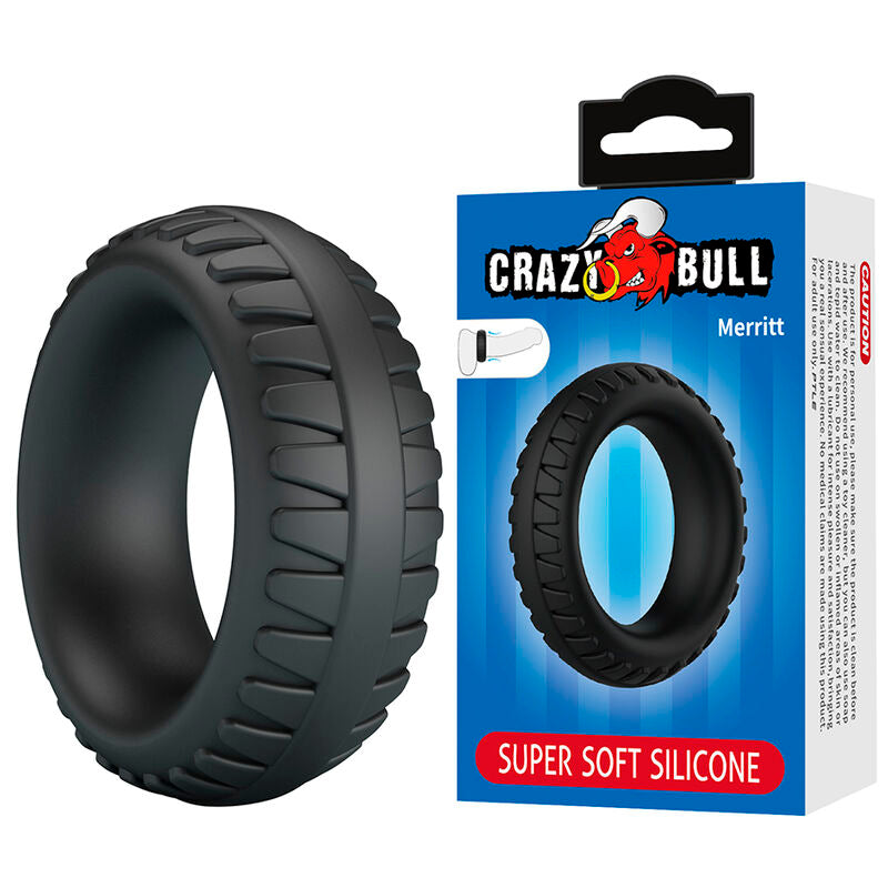 Crazy Bull – Merritt: Anel Peniano Texturizado em Silicone Super Macio para Estimulação Extra e Ereções Duradouras
