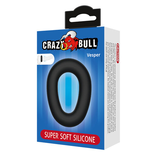 Crazy Bull – Vesper: Anel Peniano Minimalista em Silicone Super Macio para Firmeza e Conforto Duradouros