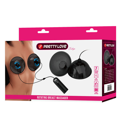 PRETTY LOVE - ESTIMULADOR DE SUCÇÃO DE MAMILO ROTATIVO PRETO