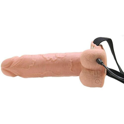 FETISH FANTASY SERIES - STRAP-ON VIBRATÓRIO REALISTA COM BOLAS 17,8 CM