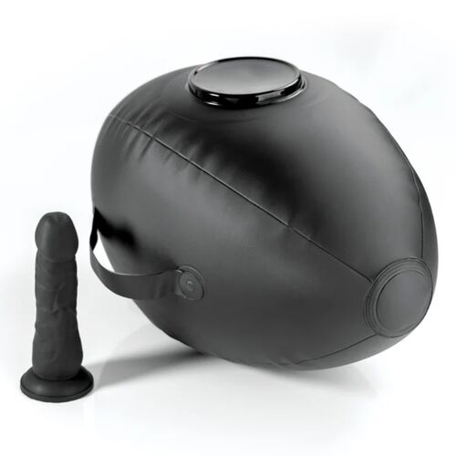 FETISH FANTASY SERIES - BODY DOCK BOLA DE AMOR INSUFLÁVEL COM DILDO PRETA 41,9 CM