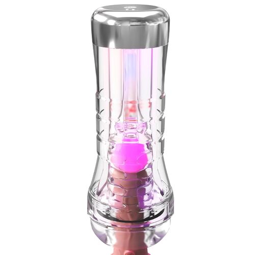 PDX ELITE - VIEWTUBE XXL LED TRANSPARENT STROKER 27,3 CM