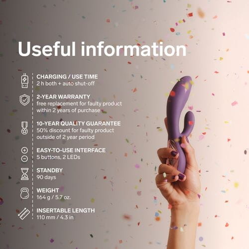 LELO - INA THRUST RABBIT VIBRADOR DE EMPURRAÇÃO PRETO