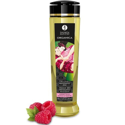 Shunga – Óleo de Massagem Orgânico Framboesa: Toque Natural, Aroma Delicioso e Pele Sedosa