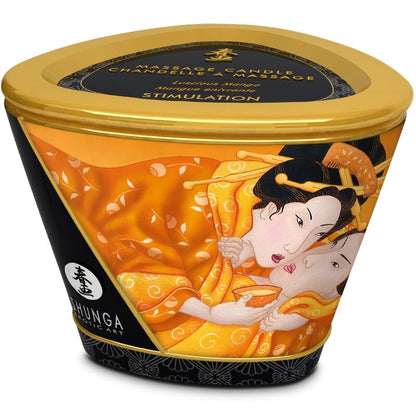 Shunga – Vela de Massagem Manga: Aroma Frutado e Óleo Quente para uma Experiência Sensorial Exótica