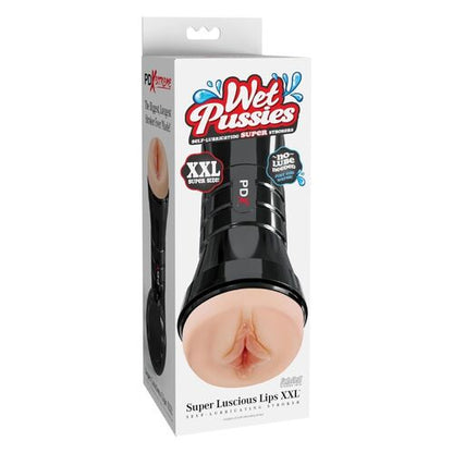 PDX Extreme – Wet Pussies Super Luscious Lips XXL: Masturbador com Lábios Carnudos e Controle de Sucção para Prazer Intenso