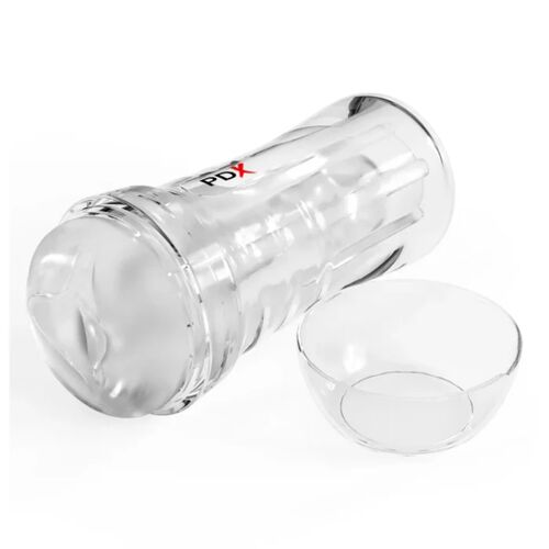 PDX Extreme – Wet Pussies Super Luscious Lips: Masturbador com Lábios Voluptuosos e Design Transparente para Prazer Realista
