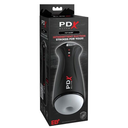 PDX Elite – Fap-Gasm Clear: Masturbador com Sucção Intermitente e Manga Transparente Texturizada para Estimulação Dinâmica