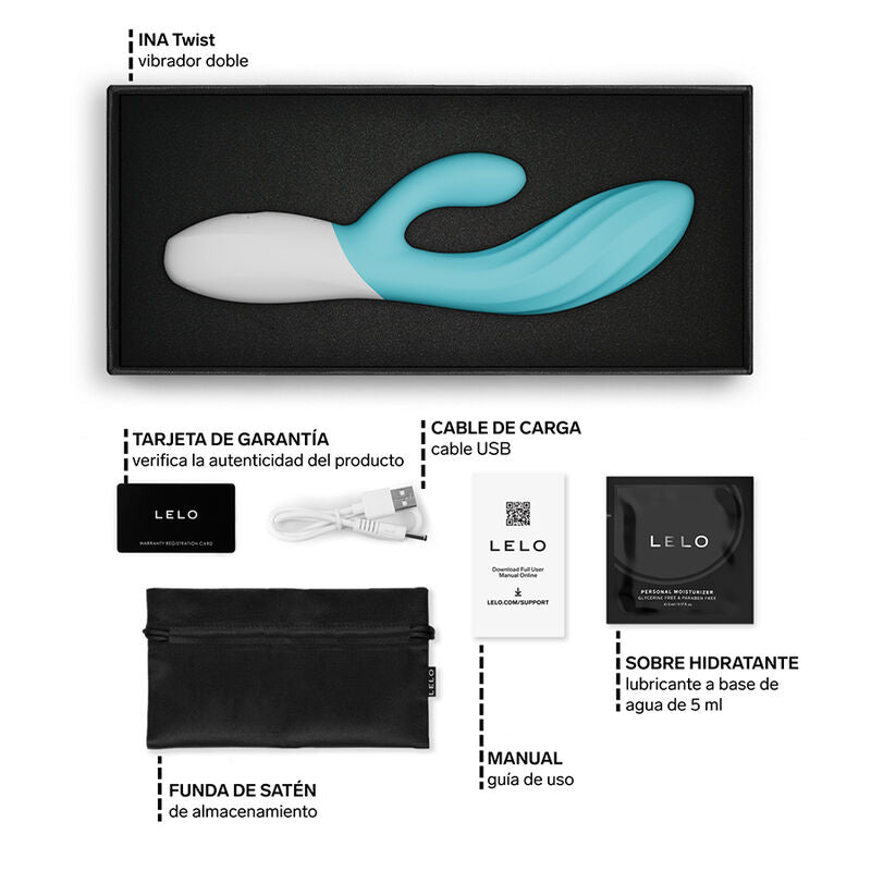 LELO – Ina Twist: Vibrador Duplo com Design Flexível, 16 Intensidades e Controle por App