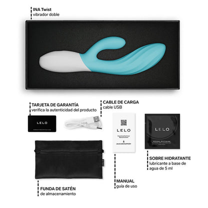 LELO – Ina Twist: Vibrador Duplo com Design Flexível, 16 Intensidades e Controle por App