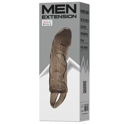 BAILE - Capa Extensora de Pénis Preta com Ala para Testículos 13.5 cm