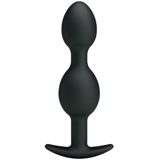 PRETTY LOVE - BOLAS ANAIS DE SILICONE 12.5 CM PRETAS - VIBRA24 SEXSHOP