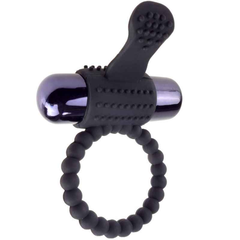 FANTASY C-RINGZ - ANEL VIBRANTE DE SILICONE PRETO - VIBRA24 SEXSHOP