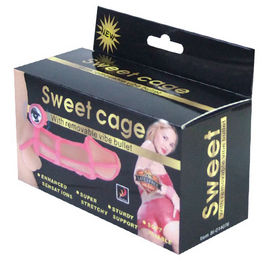 BAILE - Capa e Anel Peniano Silicone Doce 10 Ritmos para o Pênis Rosa