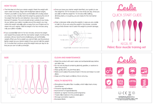LESLIE - Conjunto Kegel Exercícios Assoalho Pélvico 6 PCS