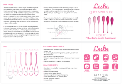 LESLIE - Conjunto Kegel Exercícios Assoalho Pélvico 6 PCS