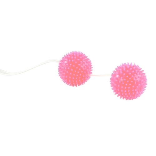 BAILE - Bolas Texturadas Rosa Prazer 3.6 cm para Estímulo Profundo