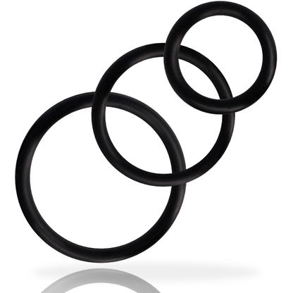 ADDICTED TOYS - Anel para Pénis Preto em Conjunto - VIBRA24 SEXSHOP