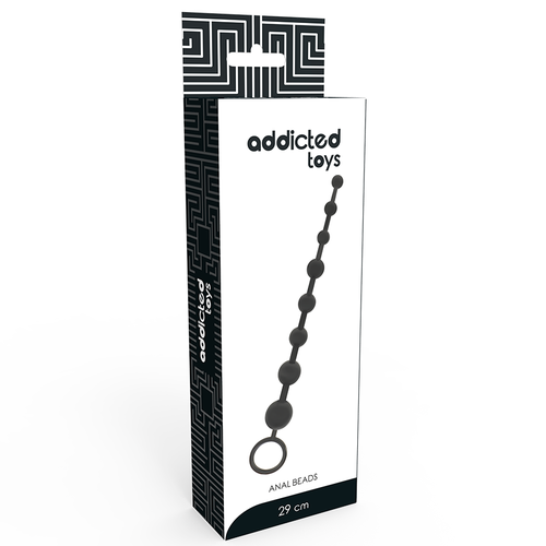 ADDICTED TOYS - Contas Anais Pretas 29 cm para Prazer Aumentado