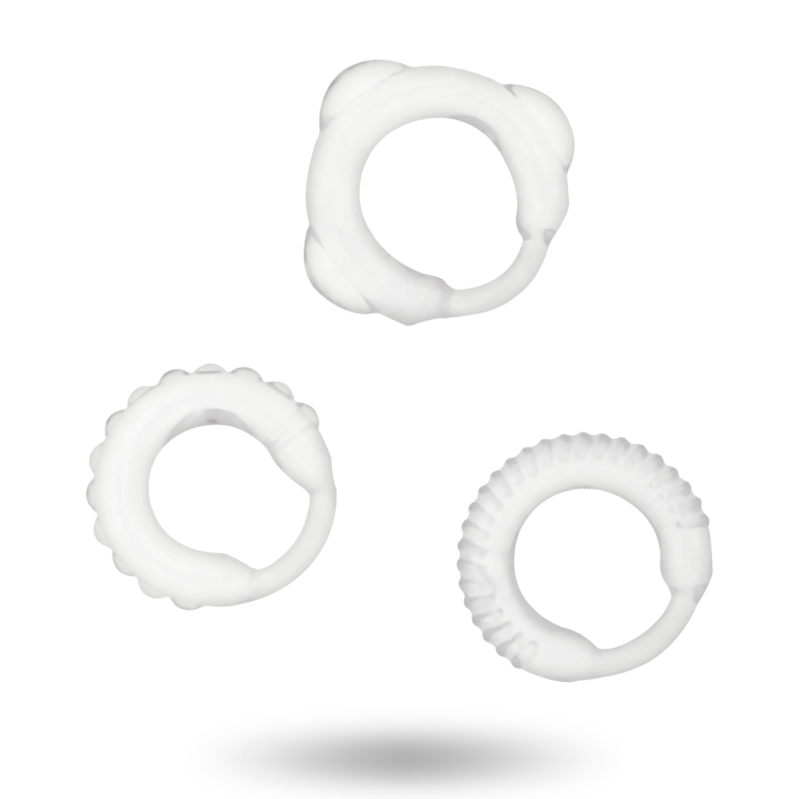 ADDICTED TOYS - C-RING SET CLARO - VIBRA24 SEXSHOP