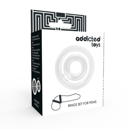 ADDICTED TOYS - POTENZ: Anel Peniano Transparente para Intensificar o Prazer - VIBRA24 SEXSHOP