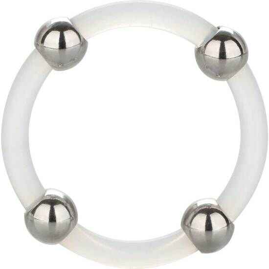CALEXOTICS - ANEL DE SILICONE COM FRESAS DE AO L - VIBRA24 SEXSHOP