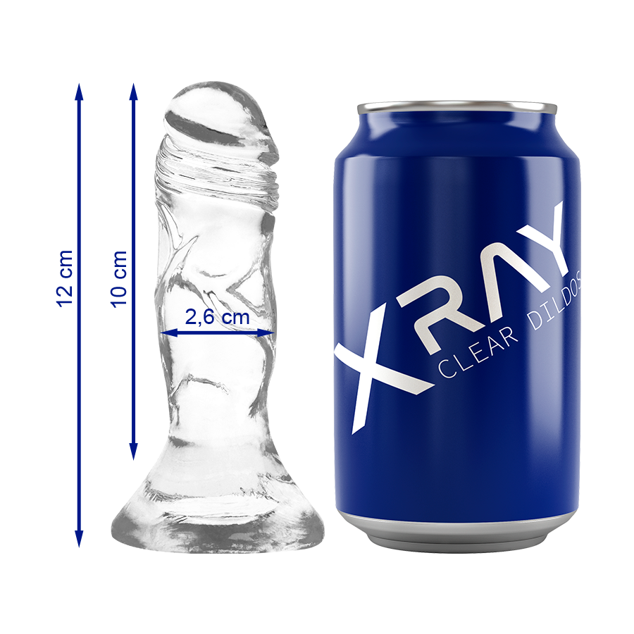 X RAY - DILDO TRANSPARENTE 12 CM -O- 2.6 CM - VIBRA24 SEXSHOP