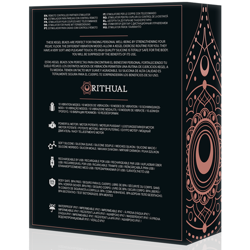 RITHUAL - Bolas de Kegel Vibratórias Recarregáveis Nisha Pretas para Fortalecimento do Assoalho Pélvico - VIBRA24 SEXSHOP