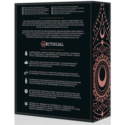 RITHUAL - Bolas de Kegel Vibratórias Recarregáveis Nisha Pretas para Fortalecimento do Assoalho Pélvico - VIBRA24 SEXSHOP