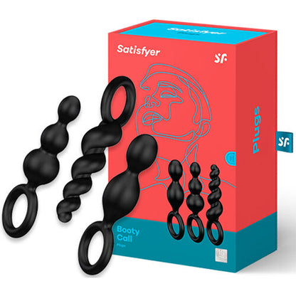 Satisfyer Plugs Anais 3 PCS Preto - Prazer Intenso com Conjunto Exclusivo de Plugs Anais Satisfyer - VIBRA24 SEXSHOP