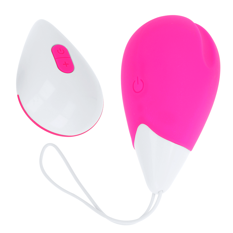 OHMAMA - OVO VIBRANTE 10 MODOS ROSA E BRANCO - VIBRA24 SEXSHOP