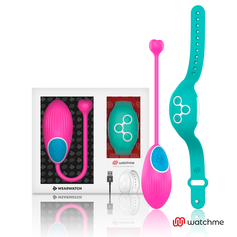 WEARWATCH - TECNOLOGIA WATCHME CONTROLE REMOTO OVO FÚCSIA / ÁGUA DO MAR - VIBRA24 SEXSHOP
