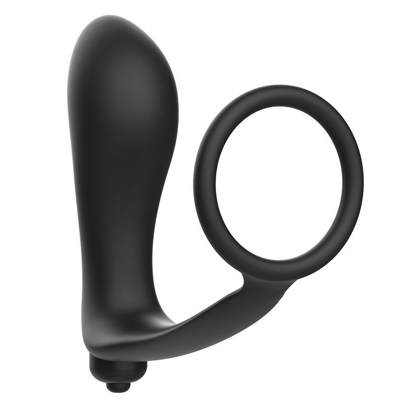 ADDICTED TOYS - PLUG ANAL VIBRATÓRIO COM ANEL PARA PÊNIS - VIBRA24 SEXSHOP