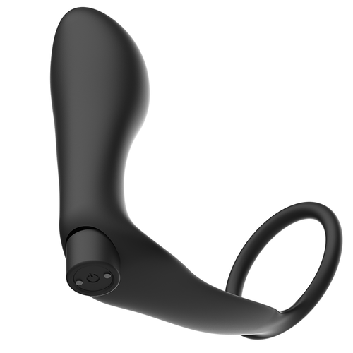 Anel de Pénis com Controle Remoto Recarregável - Plug Anal Preto Addicted Toys - VIBRA24 SEXSHOP
