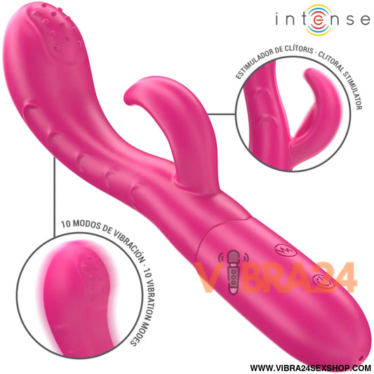 INTENSE - AMARA VIBRADOR COM LÍNGUA ESTIMULANTE 10 VIBRAÇÕES ROSA