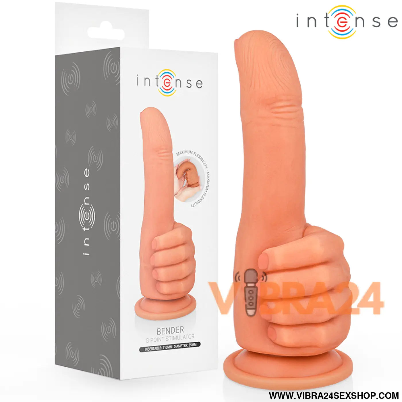 INTENSE - BENDER ESTIMULADOR DE PONTO G MÃO FLEXÍVEL 11,3 CM