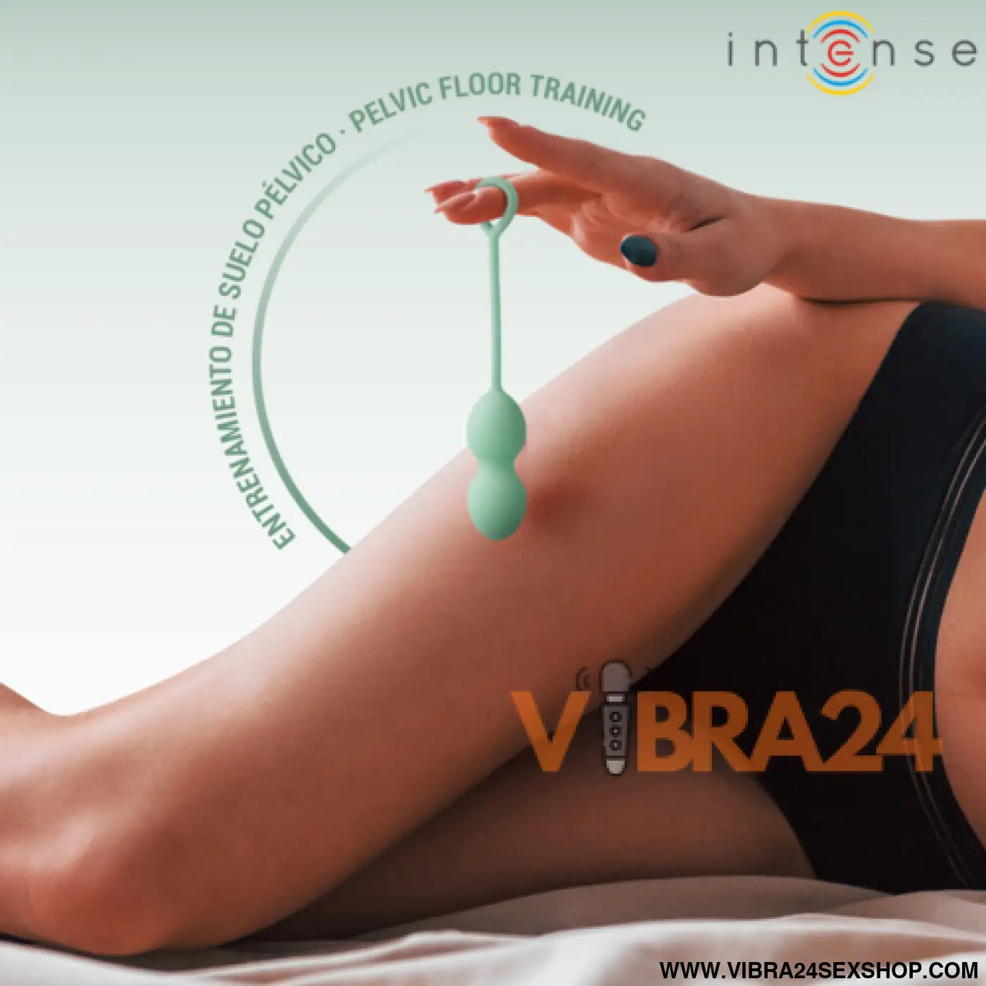INTENSE - Bola Kegel Charli Verde Claro Kit - VIBRA24 SEXSHOP