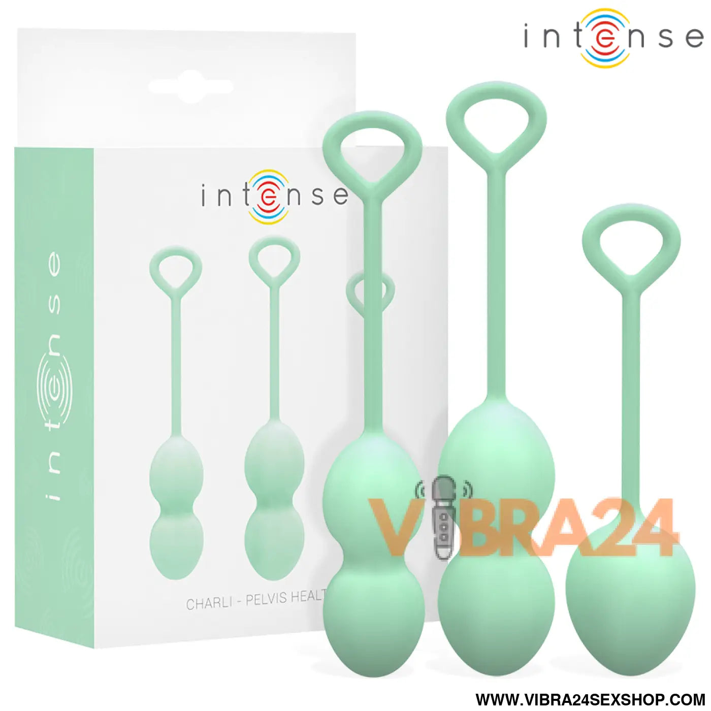 INTENSE - Bola Kegel Charli Verde Claro Kit - VIBRA24 SEXSHOP