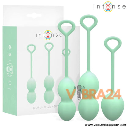 INTENSE - Bola Kegel Charli Verde Claro Kit - VIBRA24 SEXSHOP