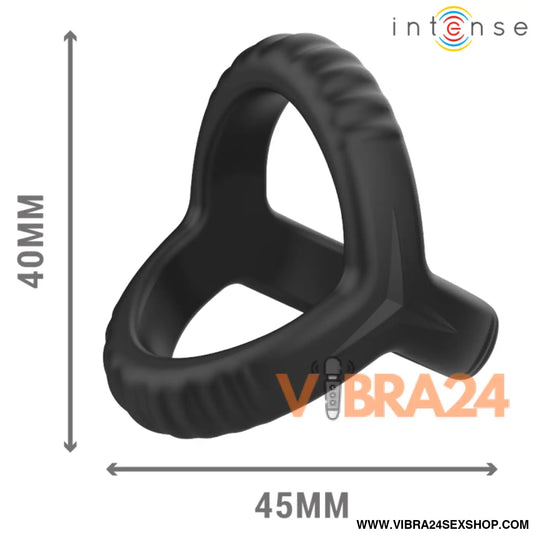 INTENSE - CARSON ANEL DE PÊNIS DUPLO SILICONE PRETO MODELO 4