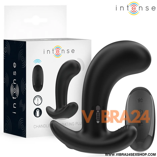 INTENSE - CHANDLER ANAL PLUG 10 VIBRAÇÕES PRETO CONTROLE REMOTO
