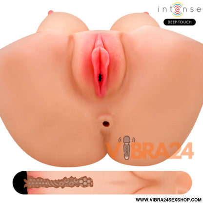 INTENSE DEEP TOUCH - VERO TORSO VAGINAL COM EFEITOS DE SUCÇÃO CALOR VIBRAÇÃO E VOZ L 5,5 KG