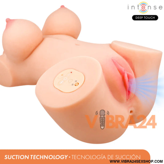 INTENSE DEEP TOUCH - VERO TORSO VAGINAL COM EFEITOS DE SUCÇÃO, CALOR, VIBRAÇÃO E VOZ L 5,5 KG