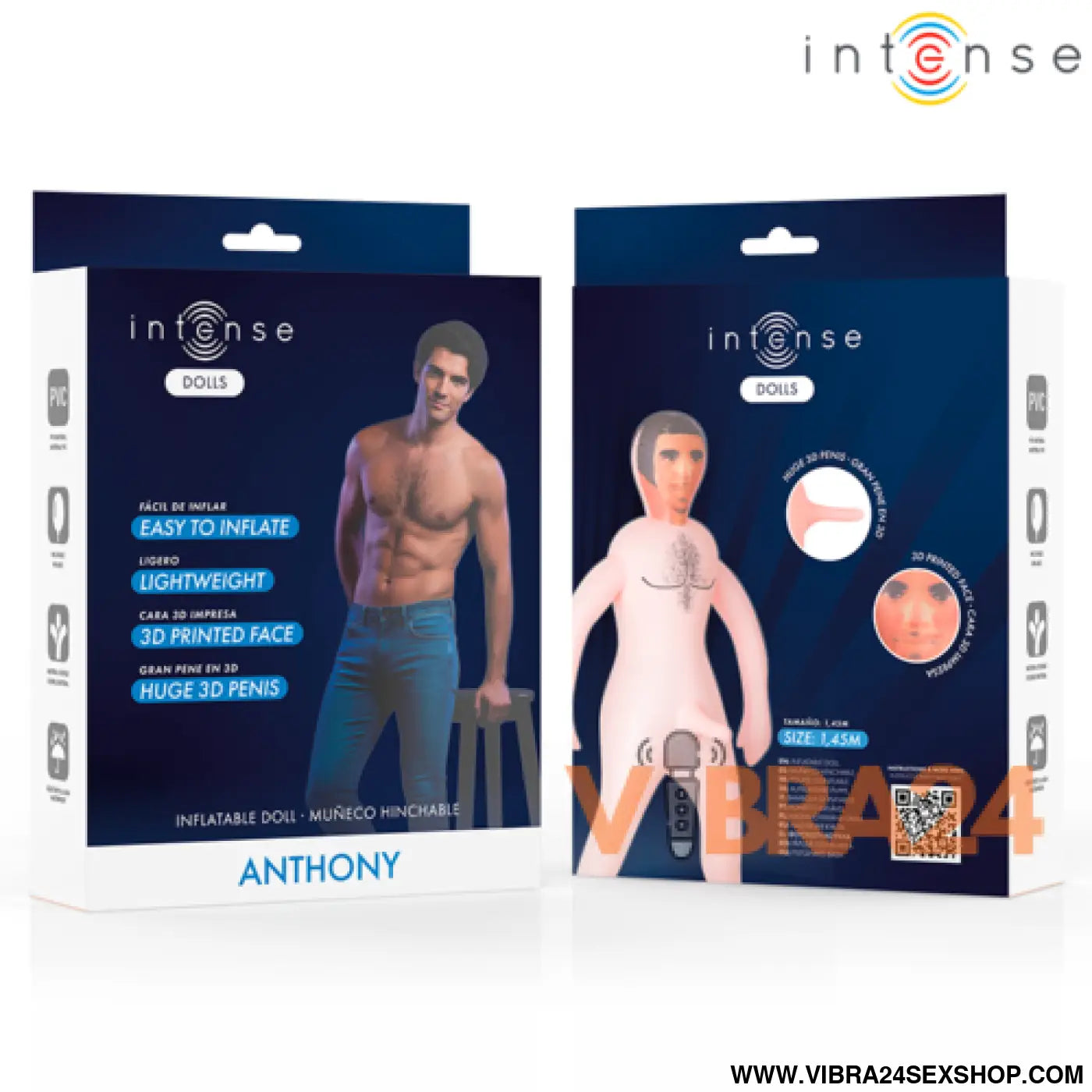 INTENSE DOLLS - BONECA INSUFLÁVEL ANTHONY COM PÊNIS 3D