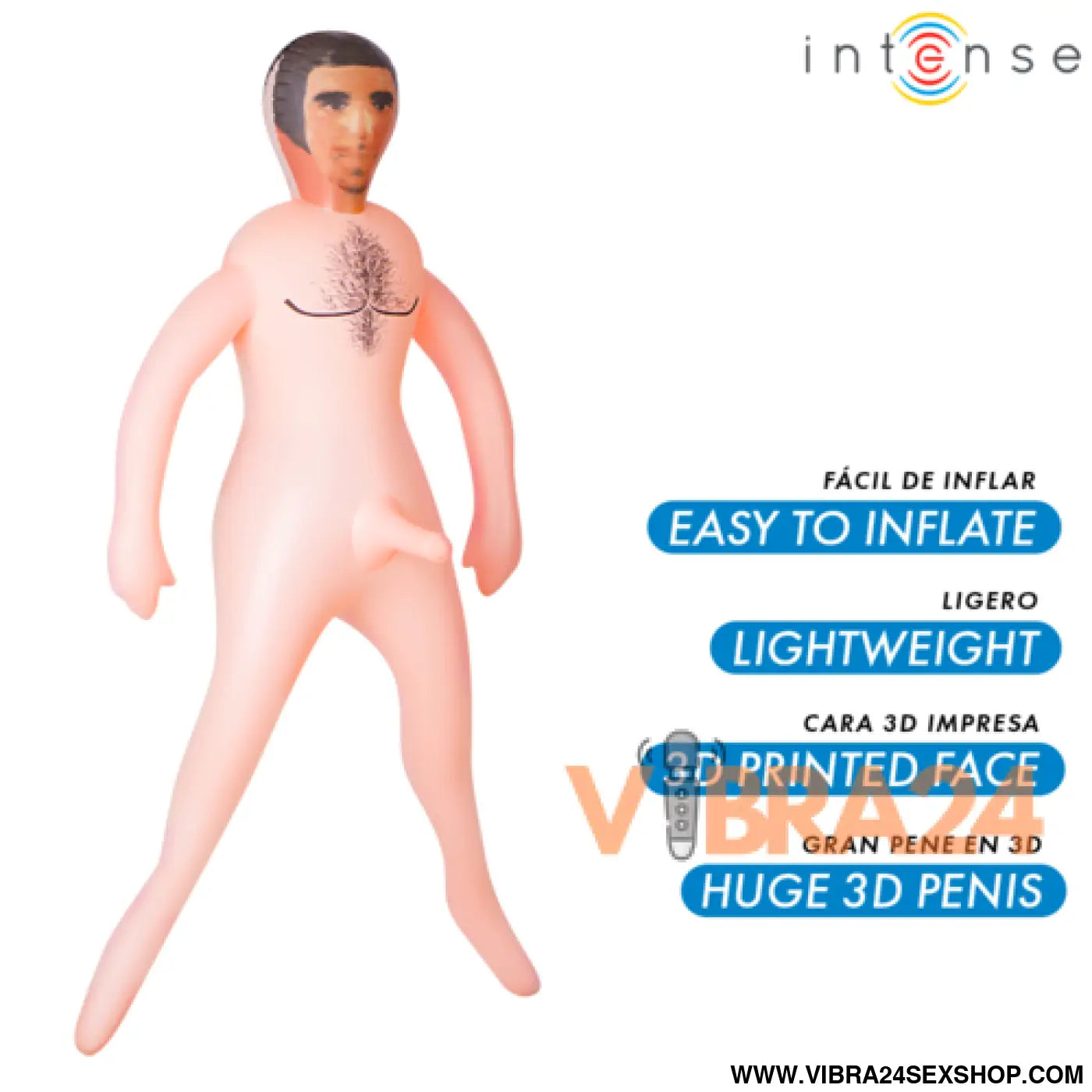 INTENSE DOLLS - BONECA INSUFLÁVEL ANTHONY COM PÊNIS 3D