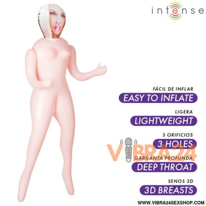 INTENSE DOLLS - BONECA INSUFLÁVEL IRINA COM TRÊS ORIFÍCIOS
