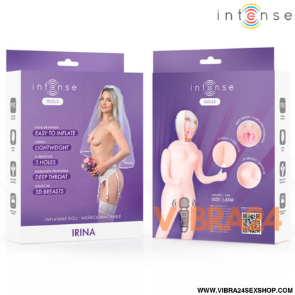 INTENSE DOLLS - BONECA INSUFLÁVEL IRINA COM TRÊS ORIFÍCIOS