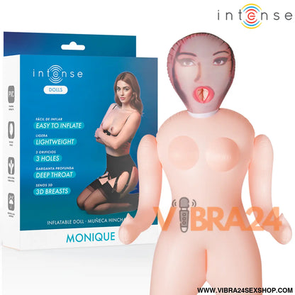INTENSE DOLLS - BONECA INFLÁVEL MONIQUE COM TRÊS ORIFÍCIOS